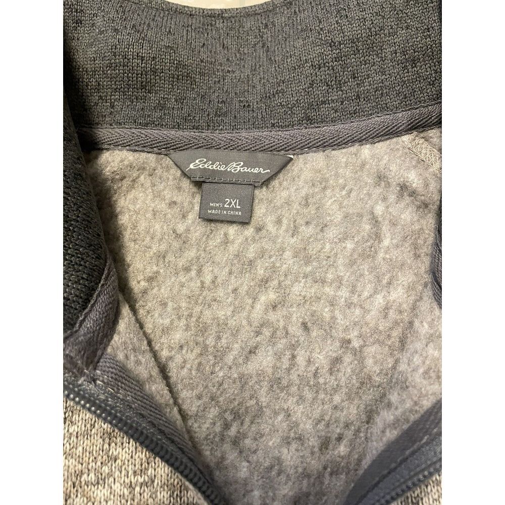 Eddie Bauer Fleece Sweater Quarter Zip Men's Size 2XL Hiking Outdoors - Picture 5 of 11